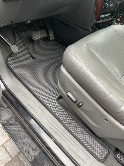 Floor mats (3 rows, EVA, black) for Chrysler Voyager 2001-2007 - Reelken Auto