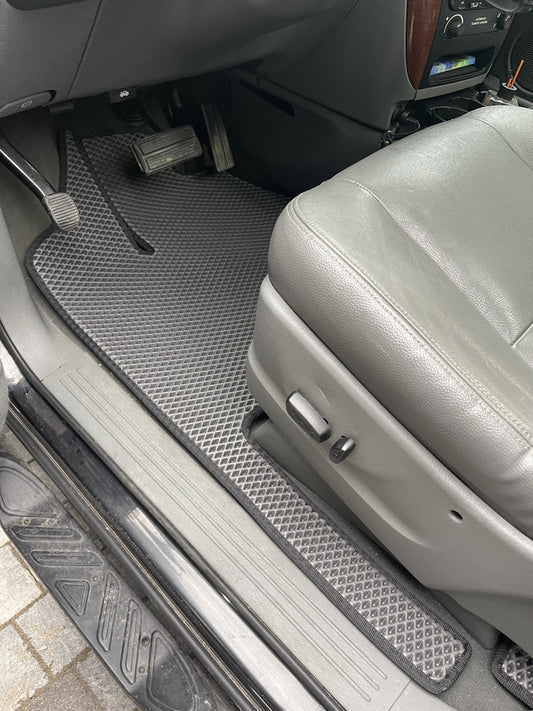 Floor mats (3 rows, EVA, Black) for Chrysler Voyager 2001-2007 - image 2