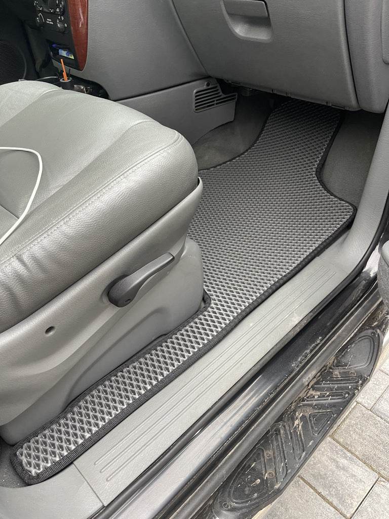 Floor mats (3 rows, EVA, black) for Chrysler Voyager 2001-2007 - Reelken Auto