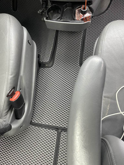 Floor mats (3 rows, EVA, black) for Chrysler Voyager 2001-2007 - Reelken Auto