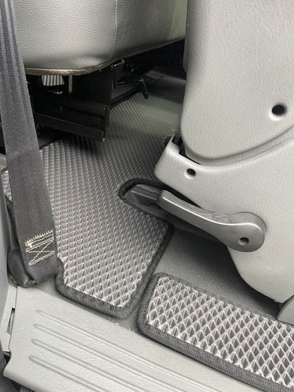 Floor mats (3 rows, EVA, black) for Chrysler Voyager 2001-2007 - Reelken Auto