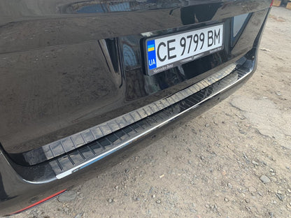 Rear Bumper Protector OmsaLine Black Chrome (Stainless Steel) for Mercedes Vito/V-class W447 2014- - image 3