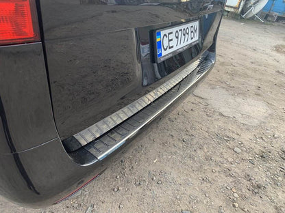 Rear bumper OmsaLine Black Chrome (stainless) for Mercedes Vito / V-class W447 2014↗ year - Reelken Auto