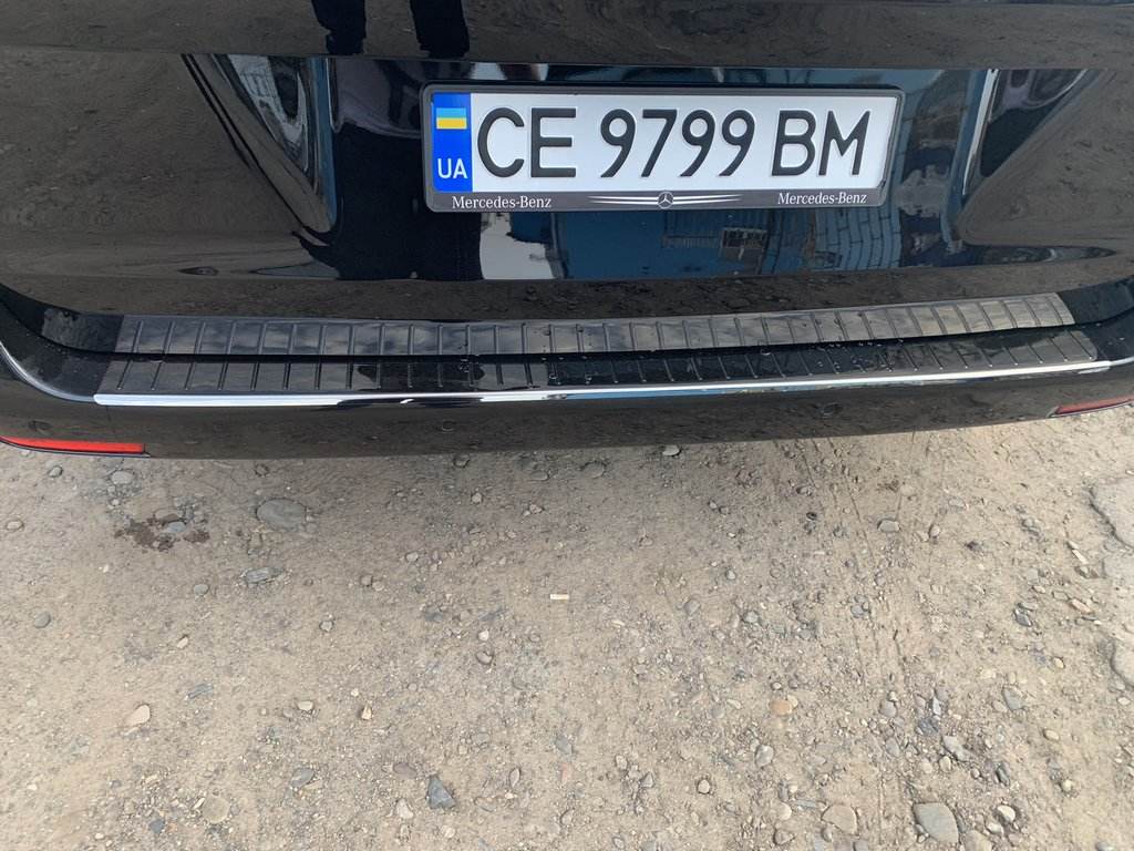 Rear bumper OmsaLine Black Chrome (stainless) for Mercedes Vito / V-class W447 2014↗ year - Reelken Auto