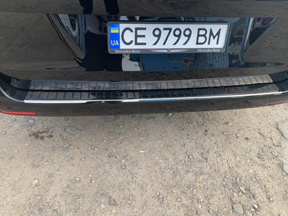 Rear bumper OmsaLine Black Chrome (stainless) for Mercedes Vito / V-class W447 2014↗ year - Reelken Auto