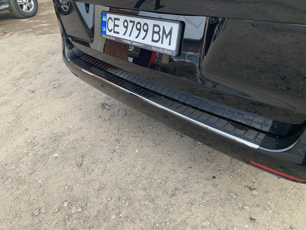 Rear Bumper Protector OmsaLine Black Chrome (Stainless Steel) for Mercedes Vito/V-class W447 2014- - image 8