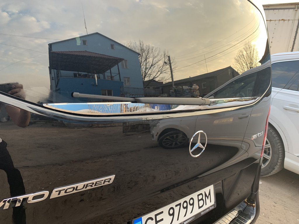 Rear glass edge (small glass) (stainless steel) for Mercedes Vito / V-class W447 2014↗ year - image 3