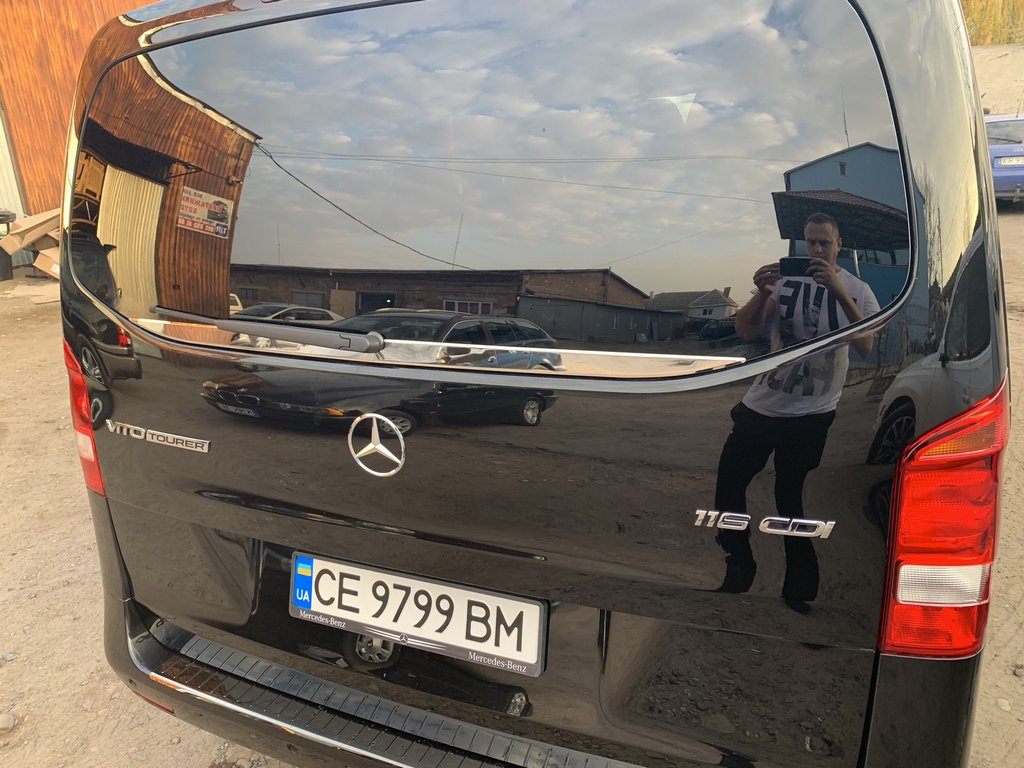 Rear glass edge (small glass) (stainless steel) for Mercedes Vito / V-class W447 2014↗ year - image 4