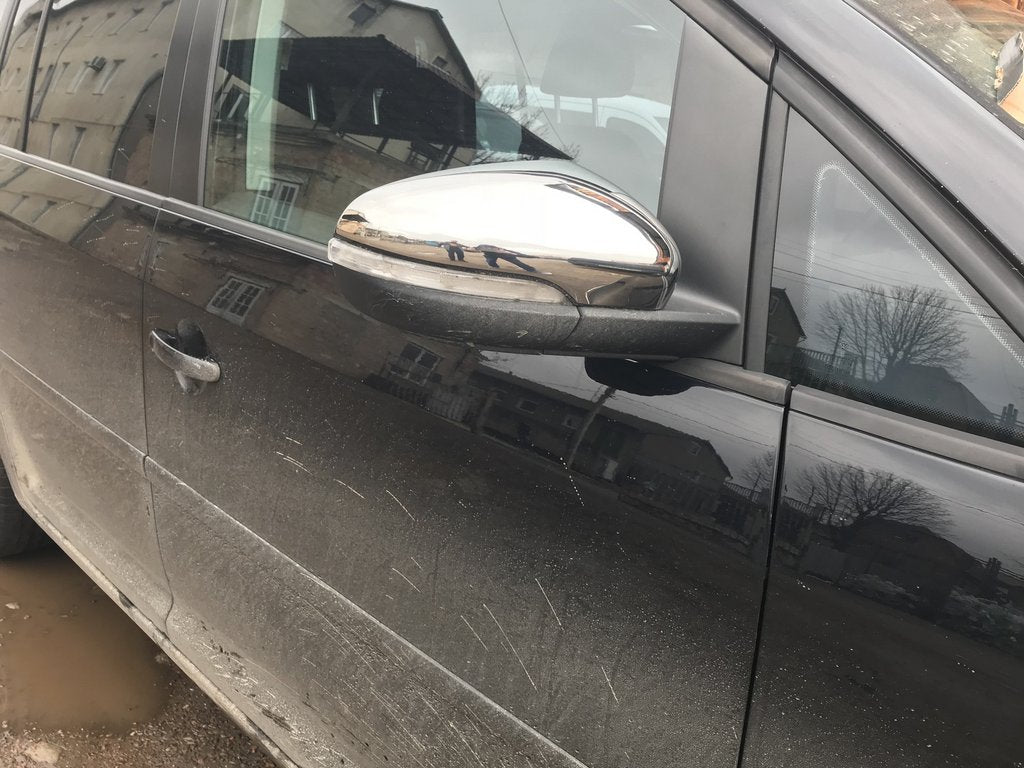 Mirror Covers (2 pcs, Stainless Steel) for Volkswagen Touran 2010-2015 - image 3