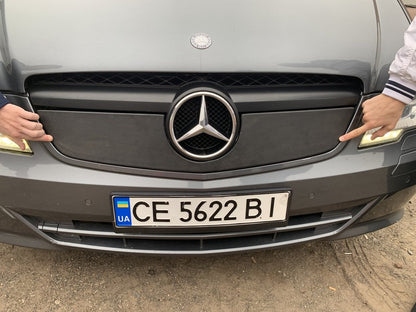 Winter cover on the grille V1 (2010-2015) for Mercedes Vito W639 2004-2014 - image 4