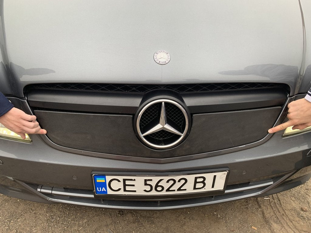 Winter cover on the grille V1 (2010-2015) for Mercedes Vito W639 2004-2014 - image 5