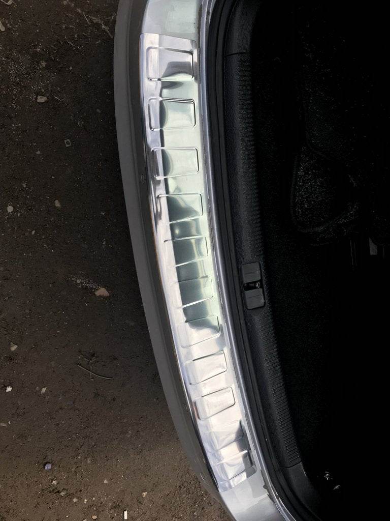 Cover on the rear bumper Carmos (SW, stainless steel) for Volkswagen Passat B7 2012-2015 - Reelken Auto