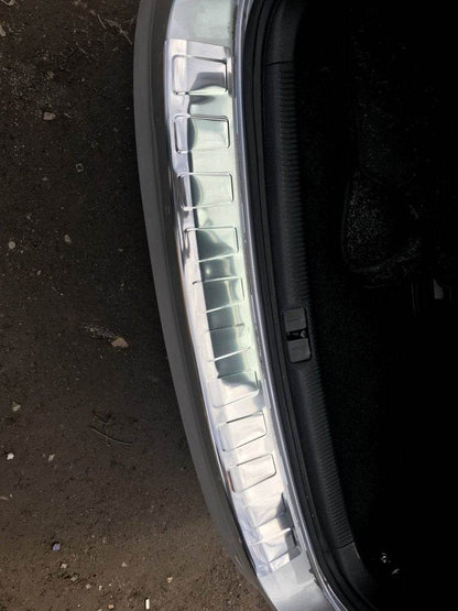 Cover on the rear bumper Carmos (SW, stainless steel) for Volkswagen Passat B7 2012-2015 - Reelken Auto