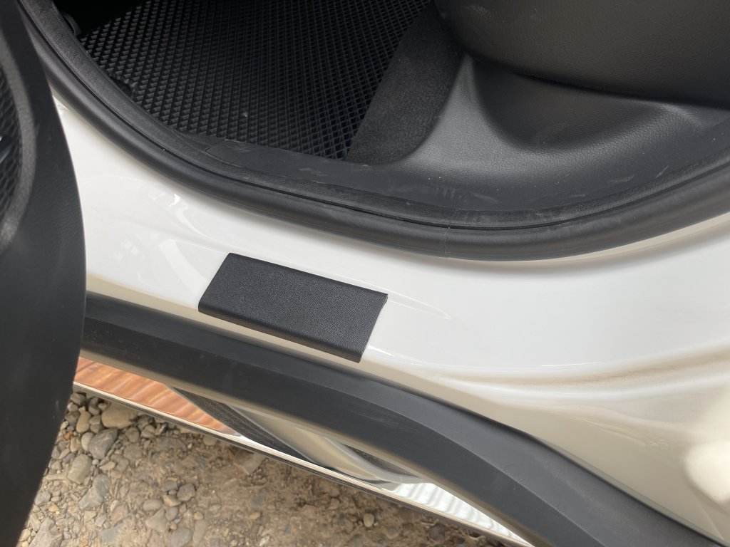 Door sill plates ABS DDU (4 pcs., plastic) for Honda eNP1 - Reelken Auto