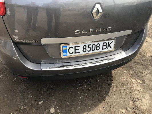 Rear bumper cover Carmos (Grand, stainless) for Renault Scenic/Grand 2009-2016 - Reelken Auto