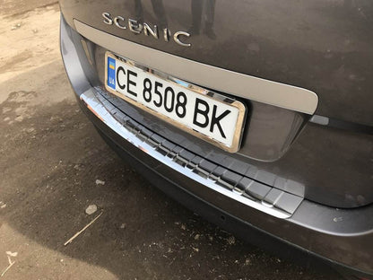 Rear bumper cover Carmos (Grand, stainless) for Renault Scenic/Grand 2009-2016 - Reelken Auto