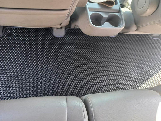 Floor mats (3 rows, EVA, black) for Honda Odyssey - Reelken Auto