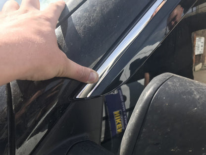 Window deflectors with chrome trim (4 pcs, Niken) for Fiat Doblo II 2010-2022 - image 6