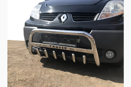 Bull Bar WT004 with Trafic lettering (stainless steel) for Renault Trafic 2001-2015 - image 1