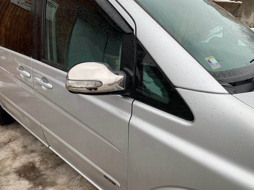 Mirror covers (2004-2010, Viano, 2 pcs, stainless steel) for Mercedes Vito W639 2004-2014 - Reelken Auto