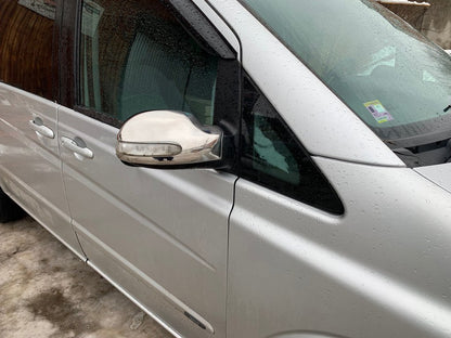 Mirror Covers Stainless Steel (2004-2010, Viano, 2 pcs) for Mercedes Vito W639 2004-2014 - image 2