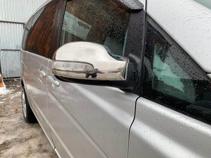 Mirror covers (2004-2010, Viano, 2 pcs, stainless steel) for Mercedes Vito W639 2004-2014 - Reelken Auto