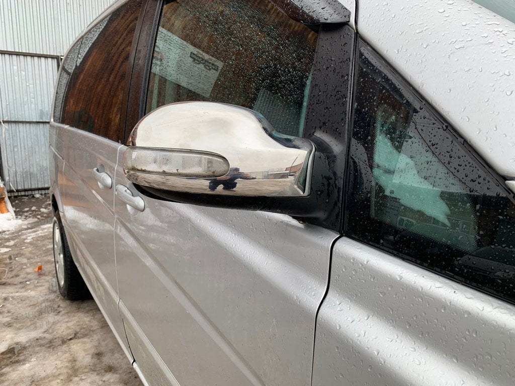 Mirror Covers Stainless Steel (2004-2010, Viano, 2 pcs) for Mercedes Viano 2004-2014 - image 2