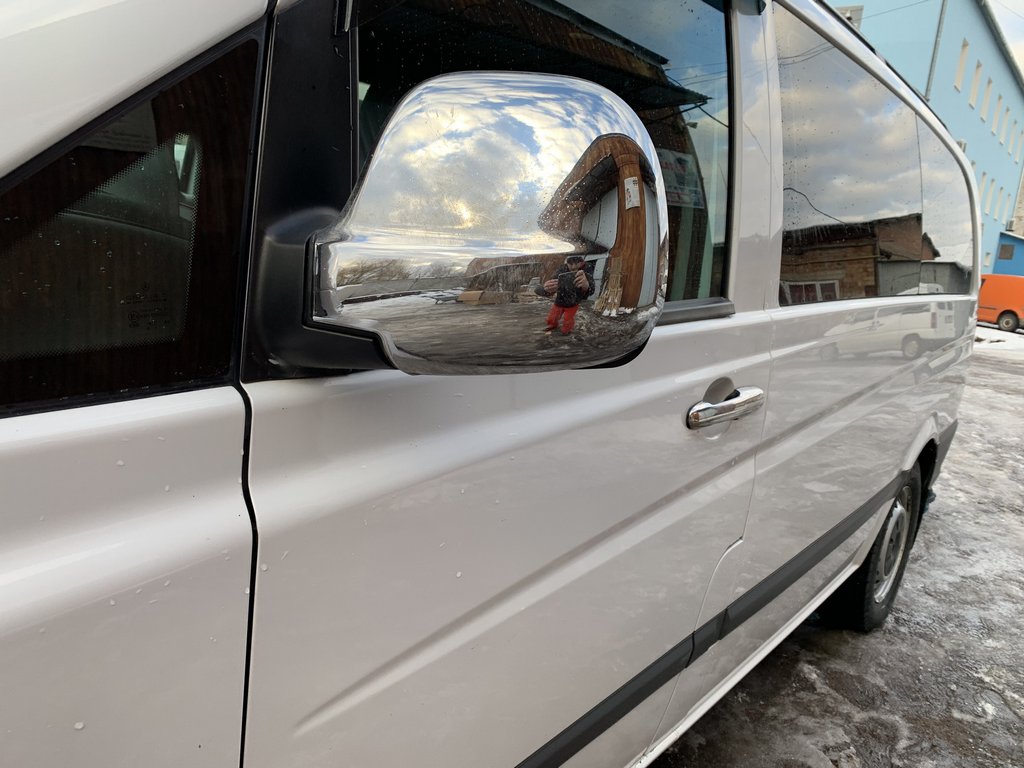 Chrome Mirror Covers VITO 2004-2010 (2 pcs) for Mercedes Viano 2004-2014 - image 5