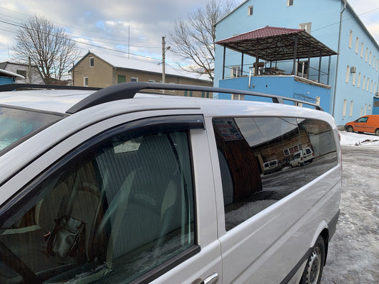 Roof rails black ELITE (Plast. feet) for Mercedes Vito / V-class W447 2014↗ year - image 2