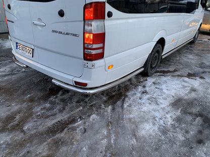 Side pipes behind rear wheel, angled (2 pcs, stainless steel) for Volkswagen Crafter 2006-2016 - image 9