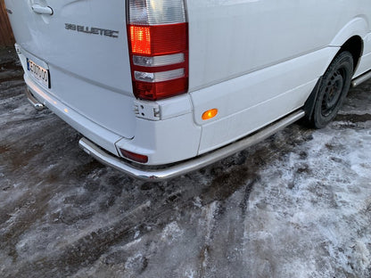 Side pipes behind rear wheel, angular (2 pcs, stainless steel) for Mercedes Sprinter W906 2006-2018 - image 10