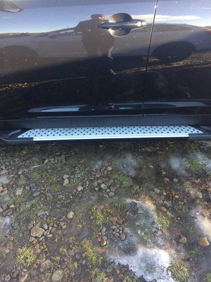 Side sills Allmond Grey (2 PCs Alu.) for Hyundai IX-35 2010-2015 - Reelken Auto