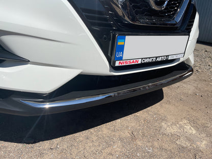 The front bumper spoiler (2017↗︎, stainless steel) for Nissan Qashqai 2014-2021 - image 3