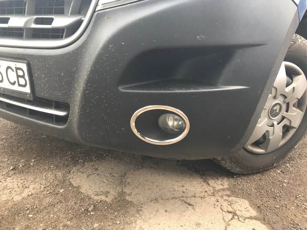 Covers for foglights (2 pcs, stainless steel.) for Renault Master 2011-2023 - Reelken Auto