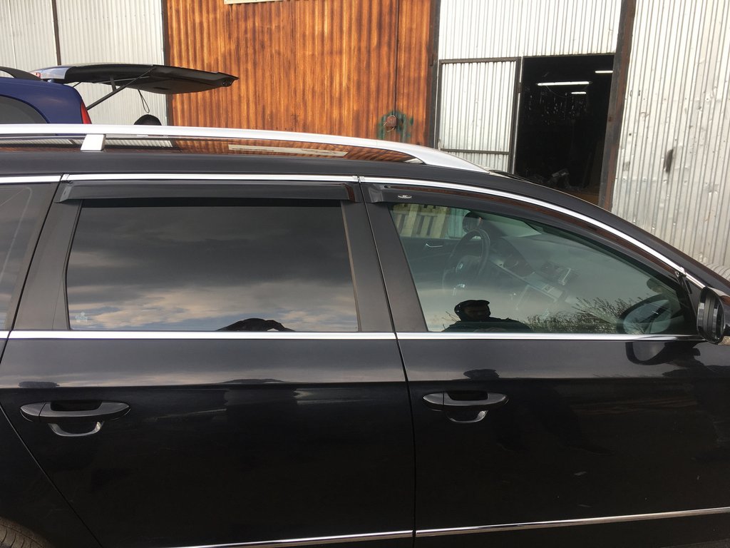 Window deflectors with chrome trim SW (4 pcs, HIC) for Volkswagen Passat B6 2006-2012 - image 7