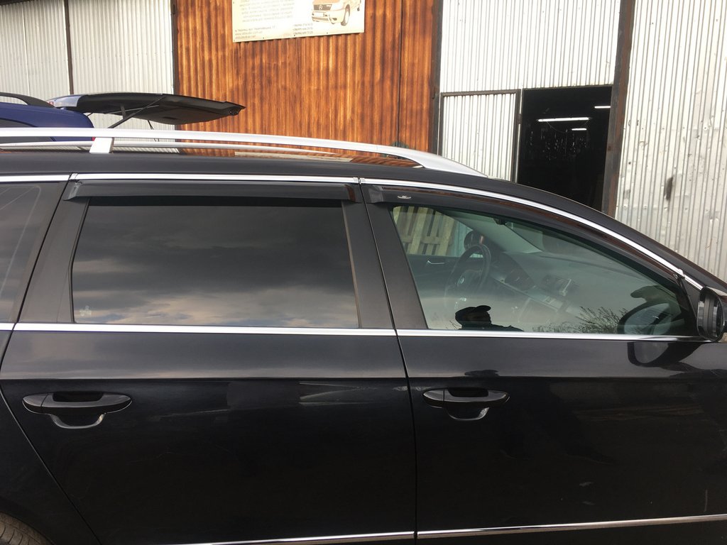 Window Deflectors with Chrome Trim SW (4 pcs, EU, HIC) for Volkswagen Passat B7 2012-2015 - image 3