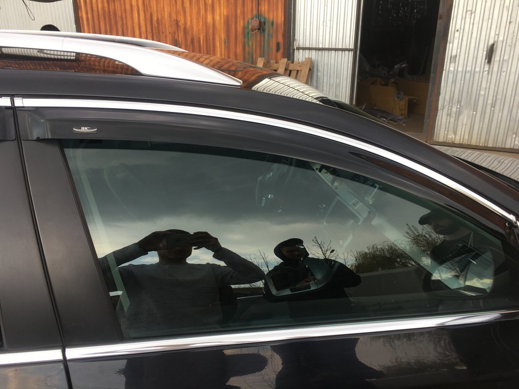 Window deflectors with chrome trim SW (4 pcs, HIC) for Volkswagen Passat B6 2006-2012 - image 4