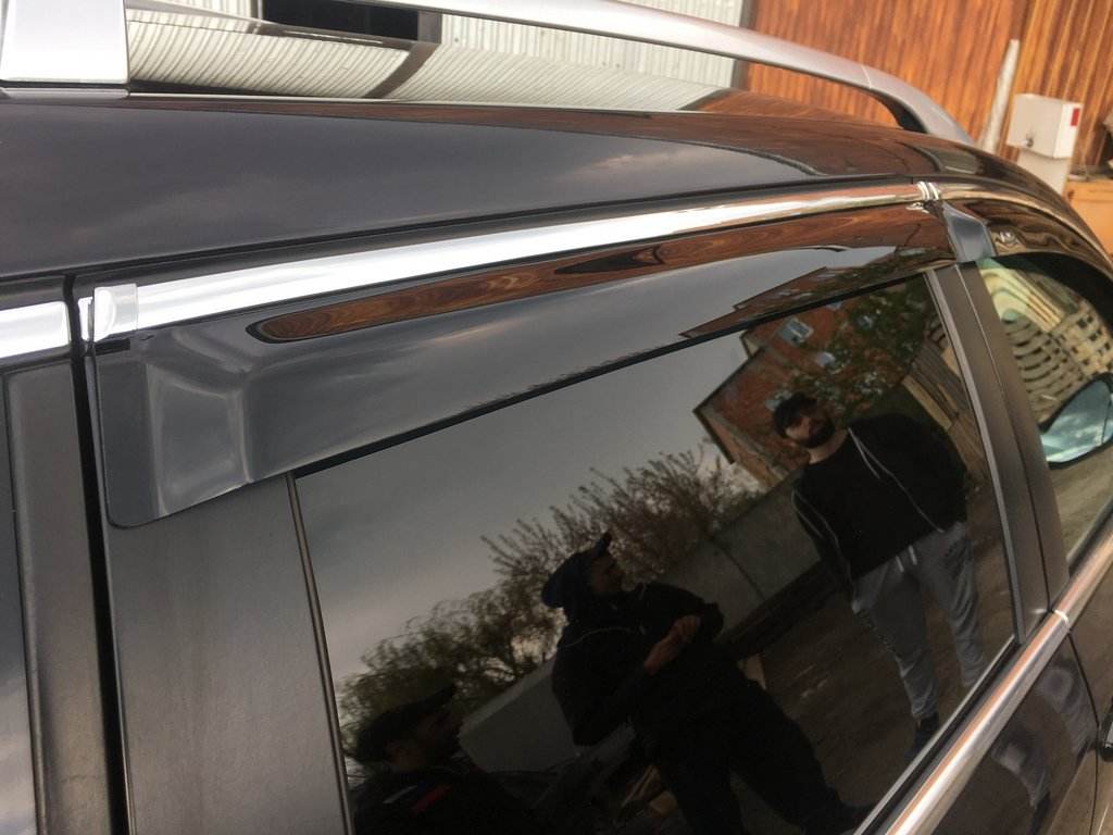 Visor with chrome strip SW (4 PCs, HIC) for Volkswagen Passat B6 2006-2012 - Reelken Auto