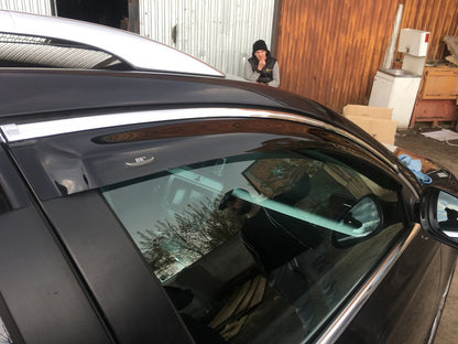 Window Deflectors with Chrome Trim SW (4 pcs, EU, HIC) for Volkswagen Passat B7 2012-2015 - image 7