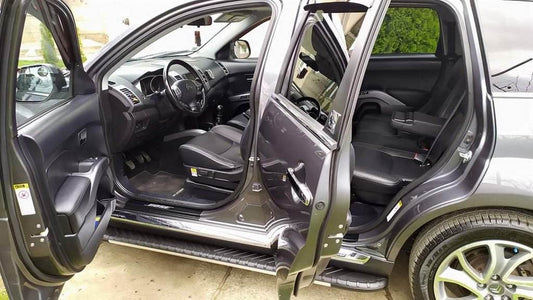 Side sills Bosphorus Grey (2 pieces, aluminum) for Citroen C-Crosser - Reelken Auto