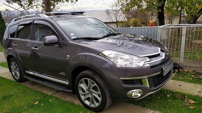 Lateral platforms Bosphorus Grey (2 pieces, aluminum) for Mitsubishi Outlander 2006-2012 - Reelken Auto
