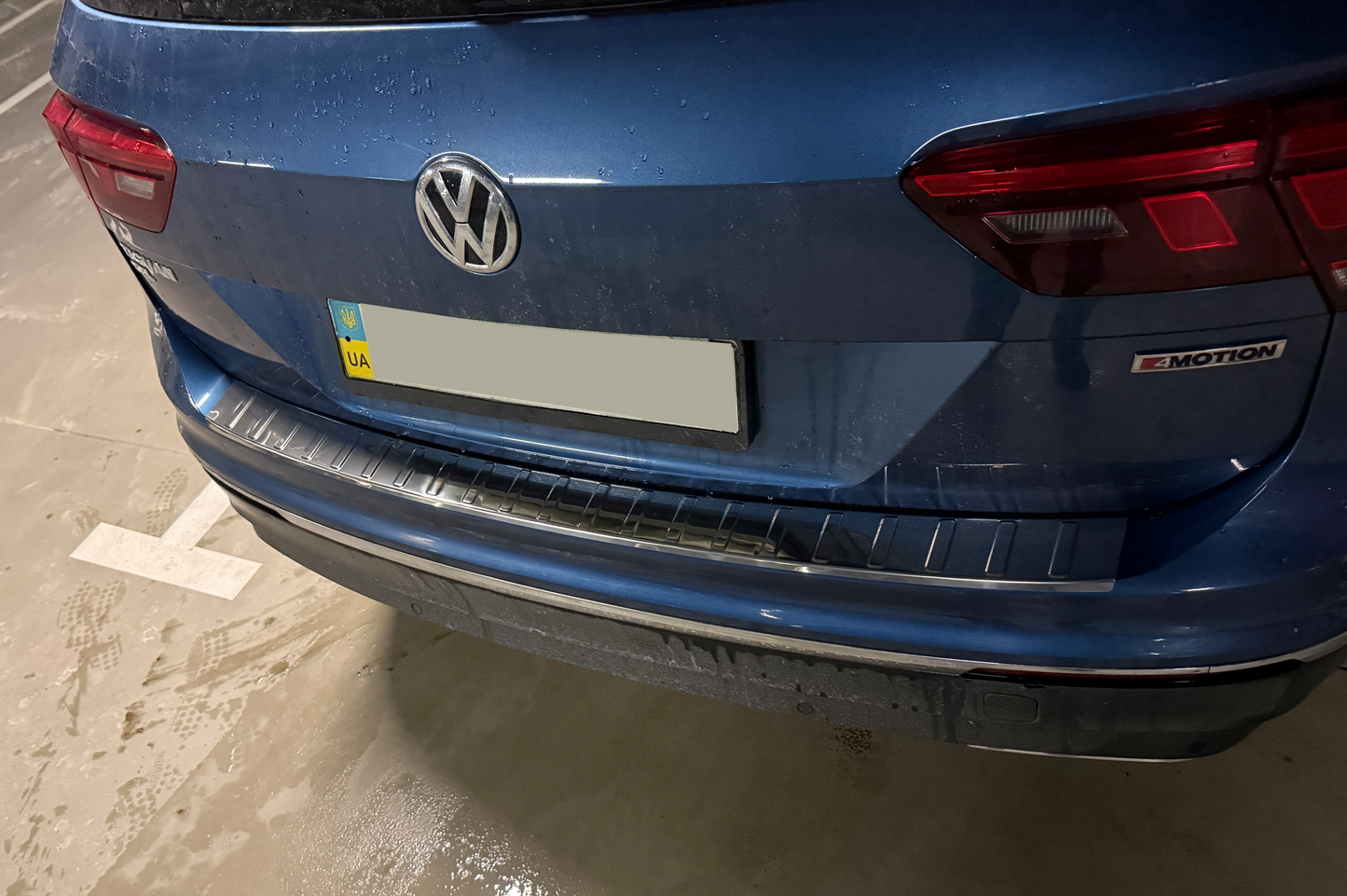 Rear bumper protector stainless steel (Carmos) for Volkswagen Tiguan 2016-2023 - image 8