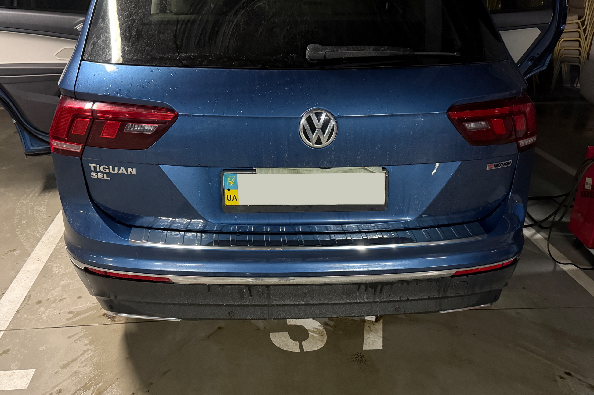 Rear bumper protector stainless steel (Carmos) for Volkswagen Tiguan 2016-2023 - image 9