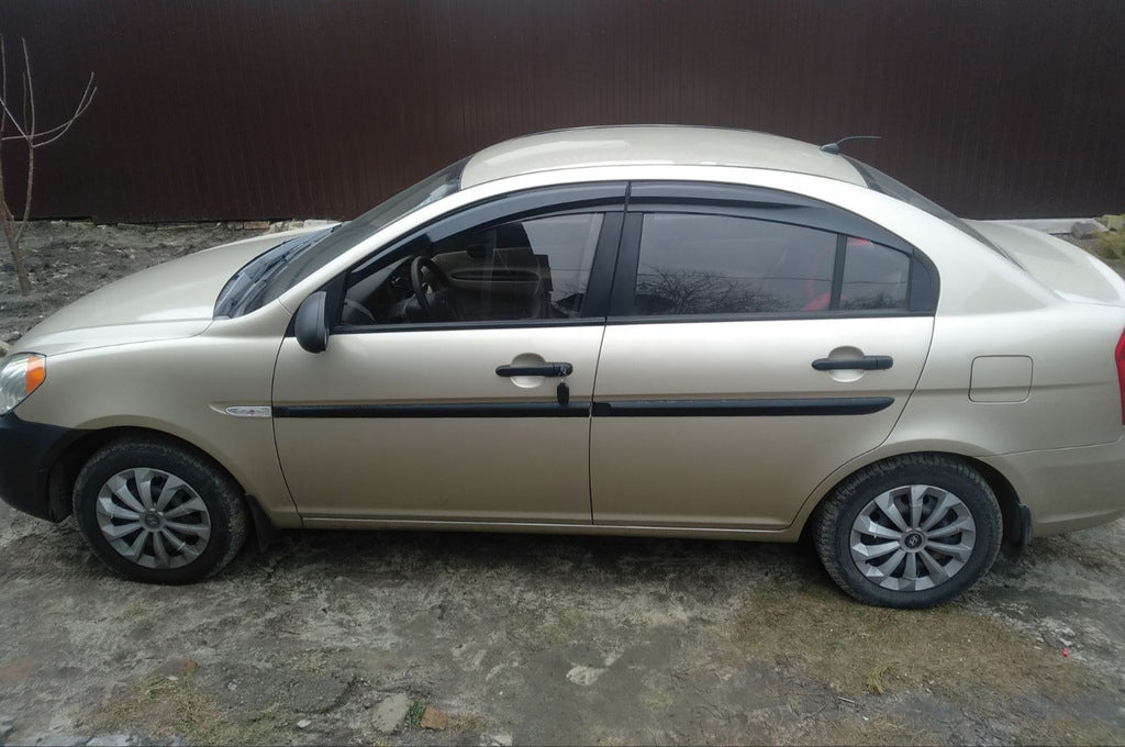 Window Deflectors (4 pcs, Sunplex Sport) for Hyundai Accent 2006-2010 - image 2