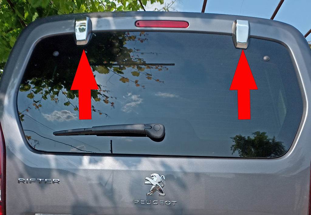 Rear door hinge covers (2 pcs., stainless steel) for Toyota Proace City - Reelken Auto