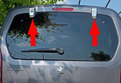 Rear door hinge covers (2 pcs., stainless steel) for Toyota Proace City - Reelken Auto