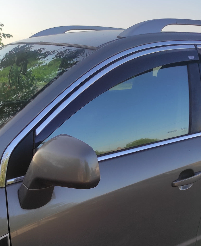 Window deflectors with chrome trim (4 pcs, Niken) for Opel Antara 2006-2017 - image 5