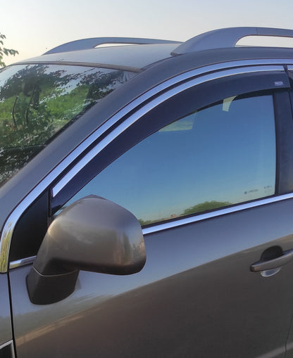 Window deflectors with chrome trim (4 pcs, Niken) for Opel Antara 2006-2017 - image 5