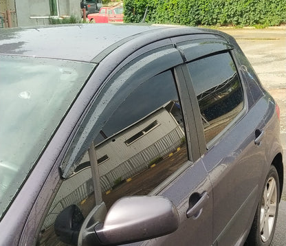 Window Deflectors HB (4 pcs, Sunplex Sport) for Peugeot 307 2001-2008 - image 4