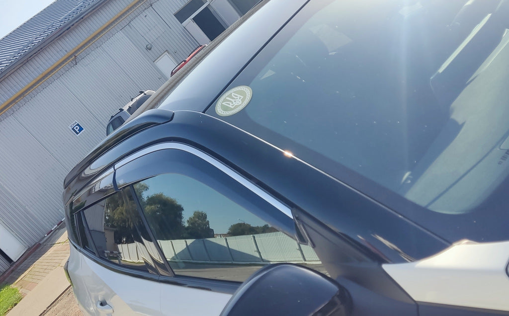 Window deflectors with chrome trim (4 pcs, Niken) for Peugeot 2008 2019- - image 3